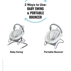 Graco Swing With Portable Bouncer