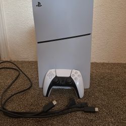 PS5 With Controller And Power Chord