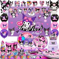 84 pcs Kuromi Birthday Party Decorations(New,Unopened)