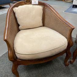 Cane Barrel Back Chair