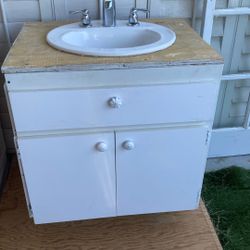 Bathroom Cabinet/ Porcelain Sink 