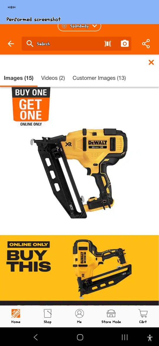 16g Dewalt Framing Nailer 