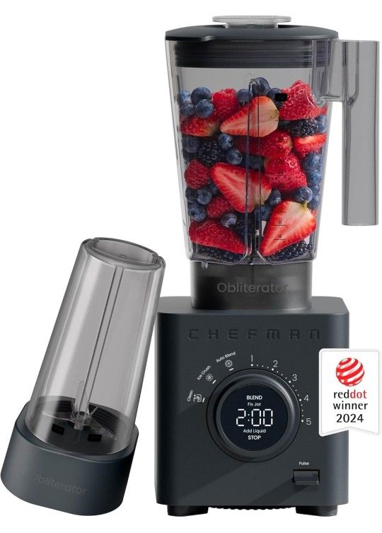 NEW Chefman Obliterator 48 oz Countertop Blender 1380W Auto Blend Function