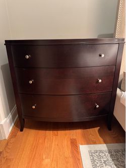 Crate & Barrel dark wood dresser