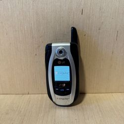 LG CE500 Black & Silver Cingular Rare MP3 Flip Phone Turns On “UNTESTED”Read Blw  