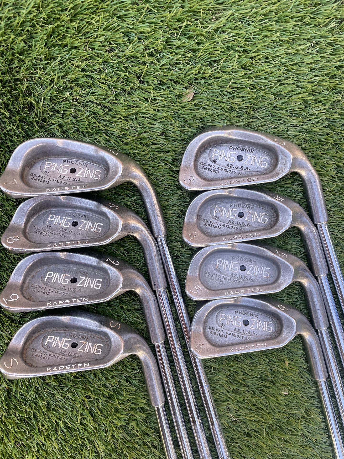 Ping Zing Iron Set Black Dot Golf Clubs 3S RH rare KT orange shaft
