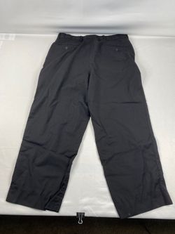 IZOD Men's Pleated Wool Blend Dress Pants 34x30 Charcoal Gray Classic Fit