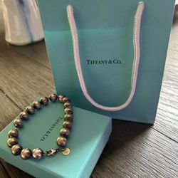 Tiffany & Co. 10mm Sterling  Silver Ball Bracelet 