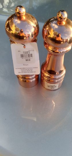 Copper salt and pepper mill