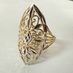 14K Gold Filigree Ring