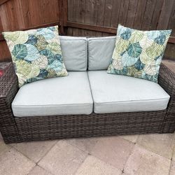 Outdoor Wicker Patio Furniture Set, Beaufort Armchairs/Couch/Tables