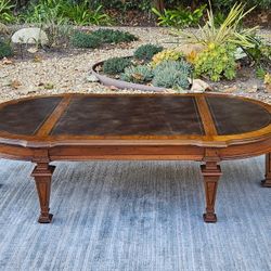 Drexel Marchesa Leather Top Coffee Table