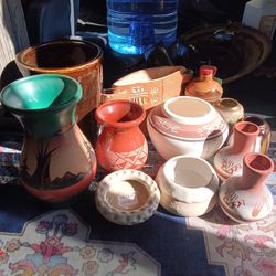 Assorted Artistic Ceramic Plant Pots And Vases 