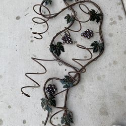 Metal Grape Vine Bottle Wall Holders