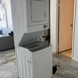 Washer and dryer stacked
