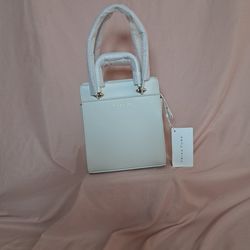 Trina Turk Petite Off White Satchel /cross Body Or Over The Shoulder