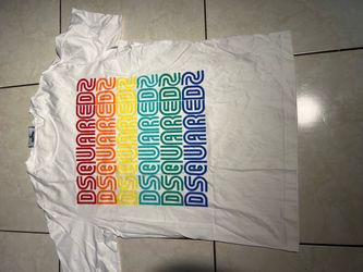 Dsquared2 White Rainbow Men T-Shirt