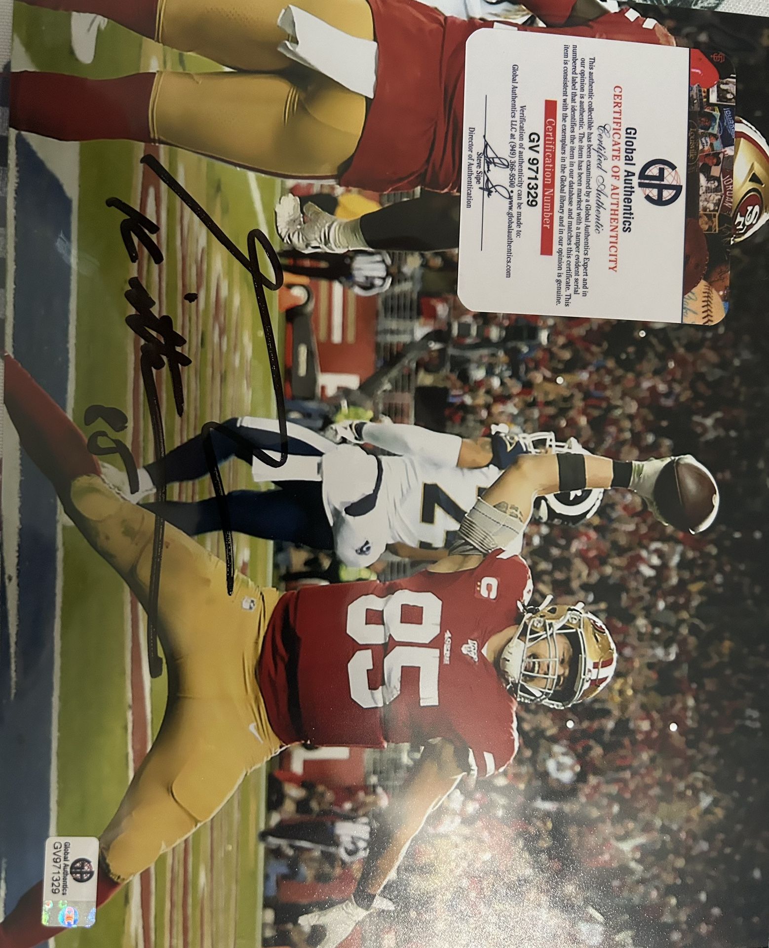8x10 Autograph Picture of 49ers George Kittle with COA