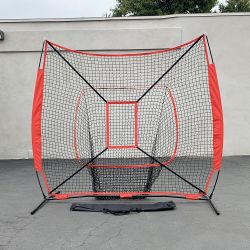 New in Box $45 Baseball Softball Practice Net Hitting Batting Pitching Training Set w/ Carry Bag 