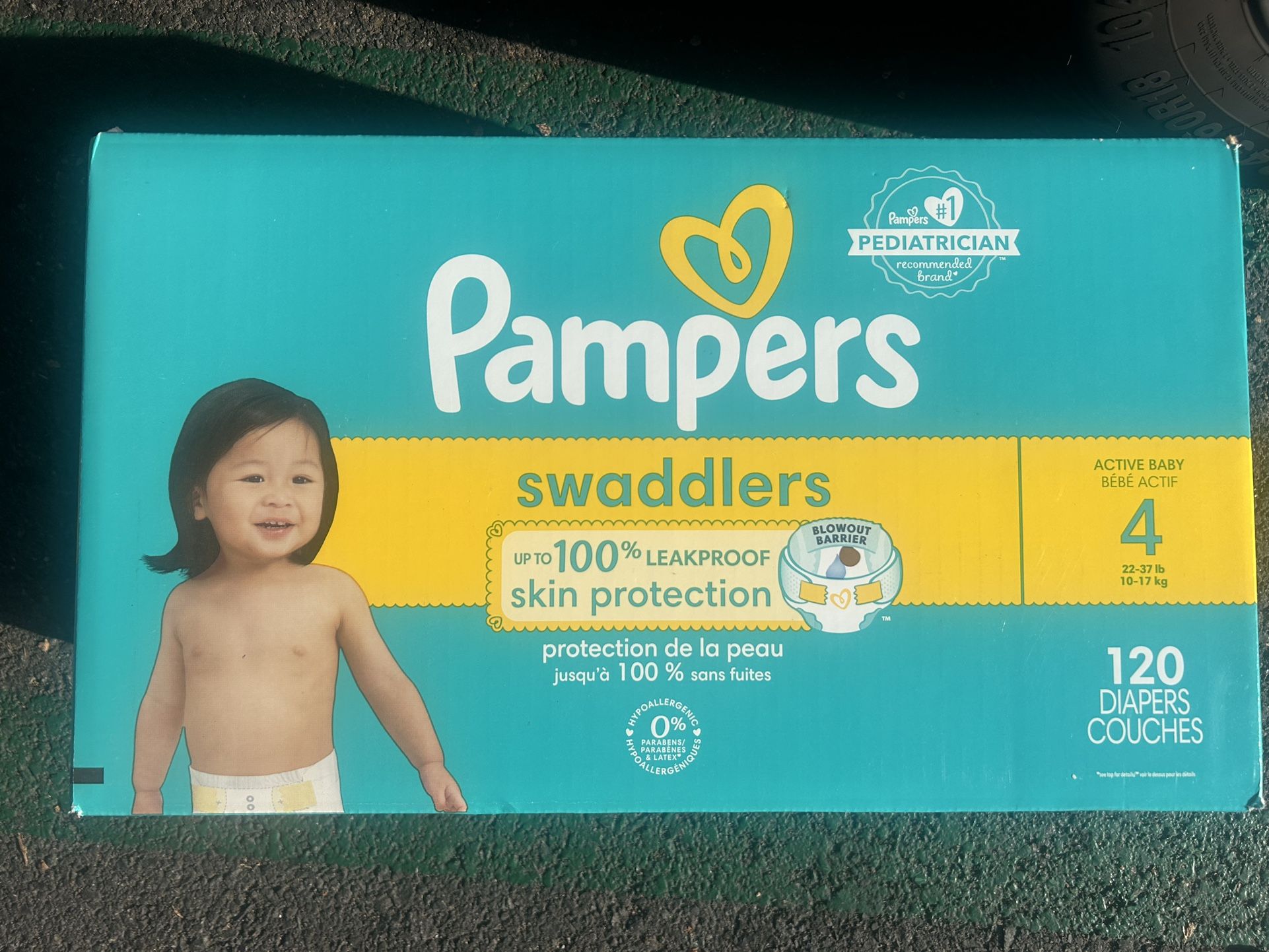 Pampers Swaddlers Diapers Size 4 (120 Count)