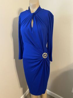 Caché Royal Blue/Gold Snake Dress