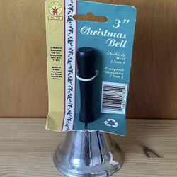 Rubies No. 754 3” Silver Christmas Ringing Bell 5” Tall Costume Prop