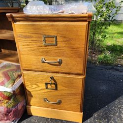 Wood File Cabinet