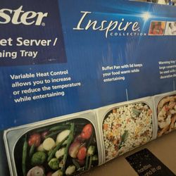 Oster 3 Piece Serving Buffet Electric Food Warmer