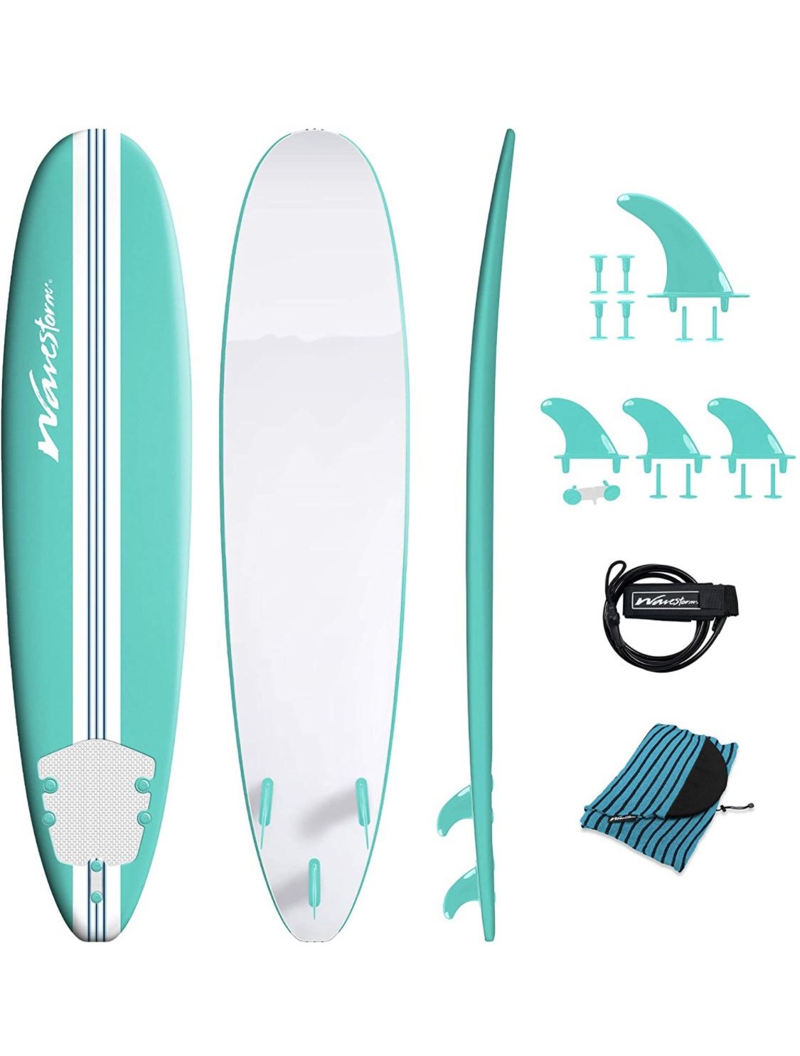 NEW IN BOX 15th Anniversary WAVESTORM SURFBOARD 8 ft Surf Christmas gift for beginners advanced all ages!