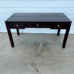 Solid Wood Desk With 3 Drawers.