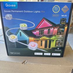 Govee Permanent Outdoor Lights Pro, 100ft with 60 RGBIC LED Lights for Daily and Accent Lighting, 75 Scene Modes for Outdoor Decor, IP67 Waterproof, W
