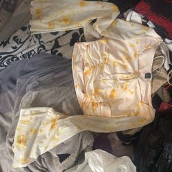 Flare Sleeve Crop Top 