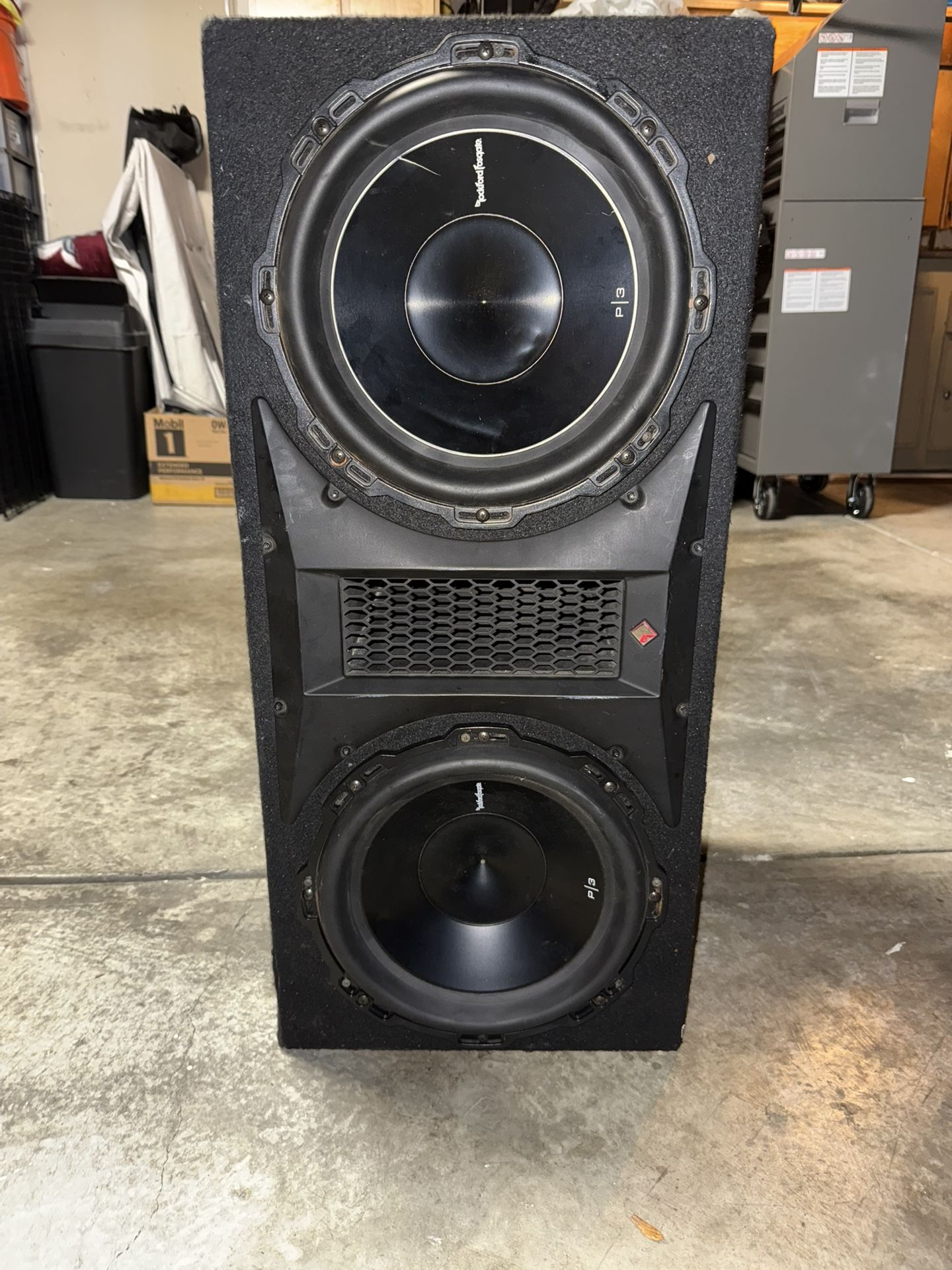2 12in Rockford Fosgate P3 Subs and Box