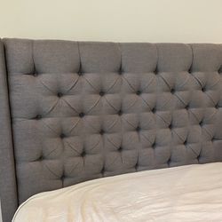 Pottery Barn 64” Fabric Headboard Bed Frame - California king size, and Matching Couch