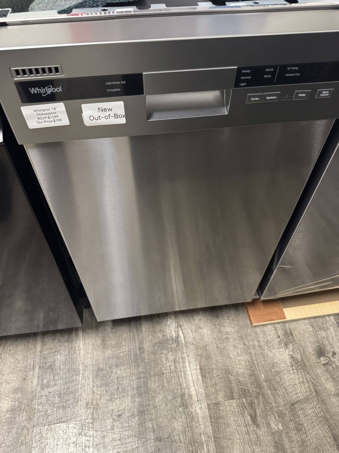 Whirlpool 18” Dishwasher New Out Box