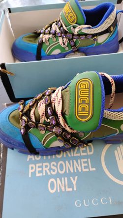 Gucci Flashtrek Crystal Sneakers Size 11