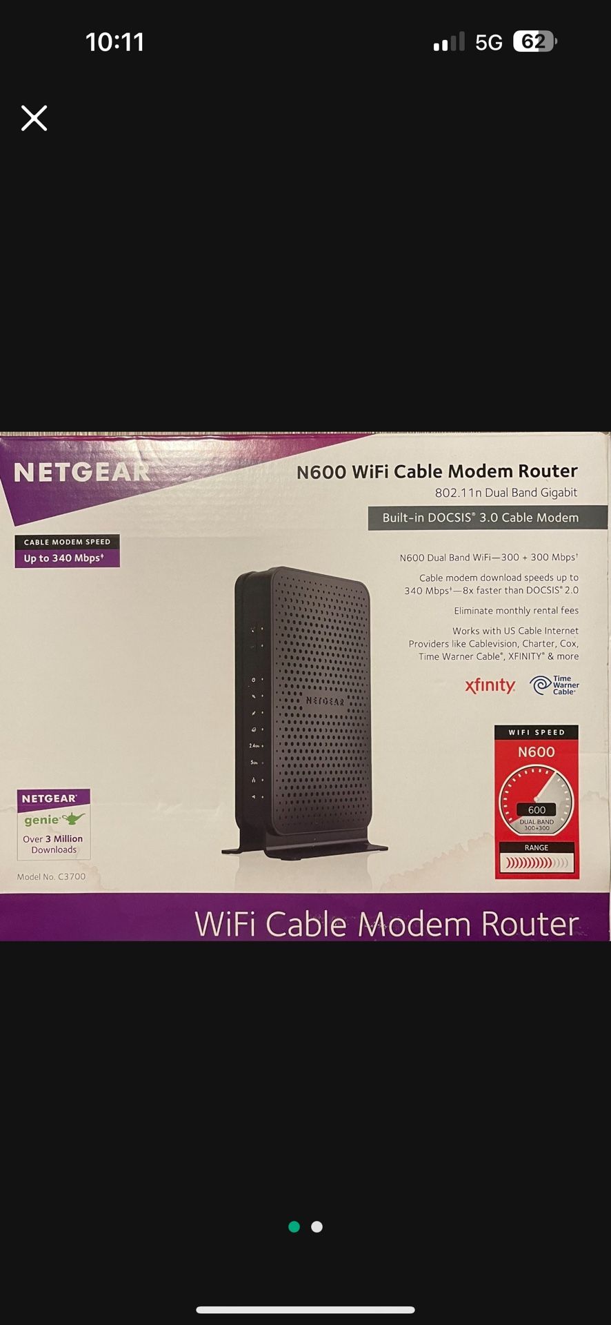NETGEAR CABLE MODEM ROUTER