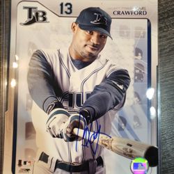 Signed Carl Crawford Tampa Bay Rays 8x10 Autograph Photo MLB Baseball