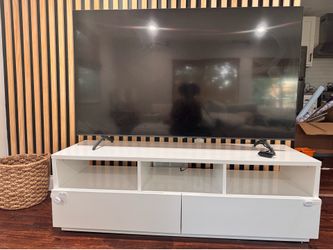 CB2 Chill 60" White High-Gloss Media Console
