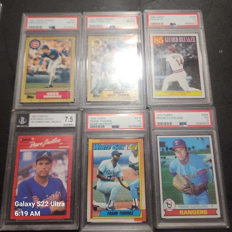 6 Graded Baseball Cards