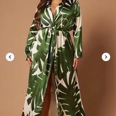 Fashion Nova Jordan Satin Maxi Dress – Green – Size 1X – NWT ($48 Retail)