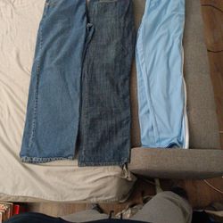 Levi's jeans and work out pants or joggers 