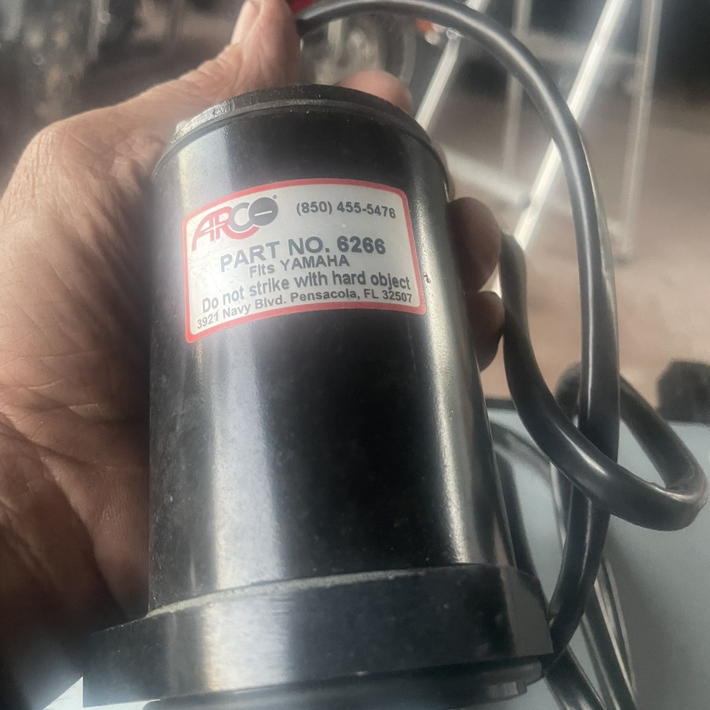 Electric motor fits a Yamaha 60 lift engine