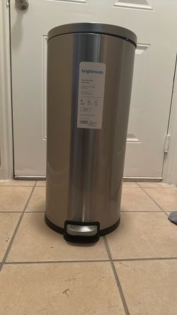Brightroom Stainless Steel Step Trash Can 7.9 Gallon