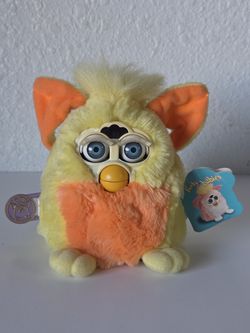 Vintage Furby Babies “Sunny Yellow” Yellow & Orange Toy 1999 Tiger Electronics
