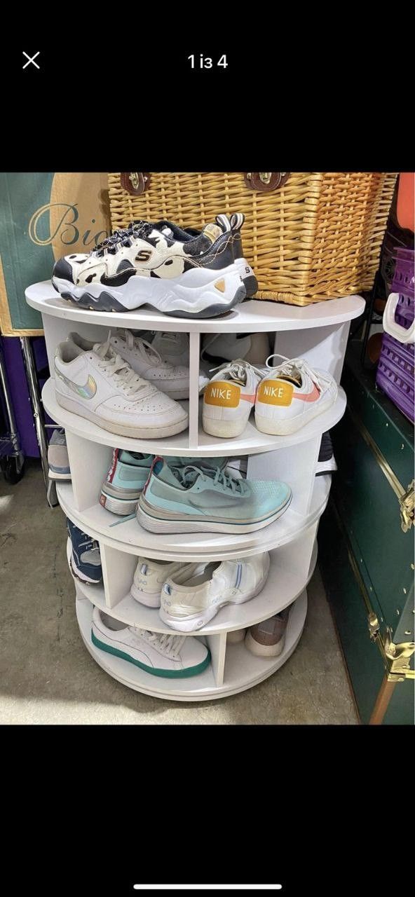 Montauk 16 Pair Revolving Shoe Storage Rack Carousel