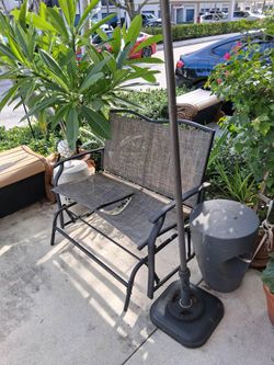 Backyard Expressions 2-Person Outdoor Glider Bench