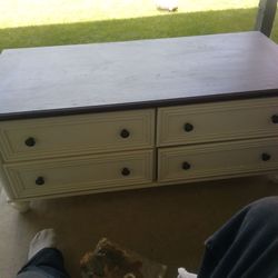 Coffee table with four drawers