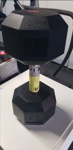 New 40lb Rubber Dumbbell (1 Available)