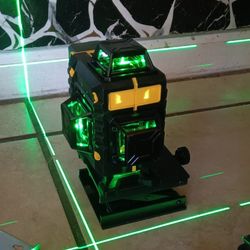 Nivel Láser 4x360 Autonivelante 16 Líneas Haz Verde 4D Herramienta De Láser De Línea Cruzada Profesional Modo De Pulso Para Construcción Azulejos Colg